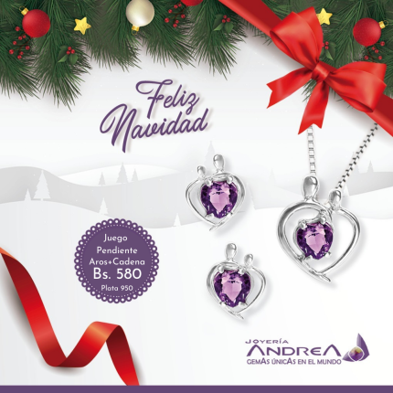JUEGO PIEDRA AMATISTA NATURAL CORAZON