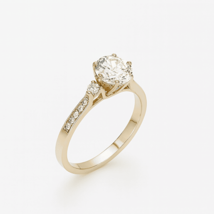 Anillo de compromiso oro con circón